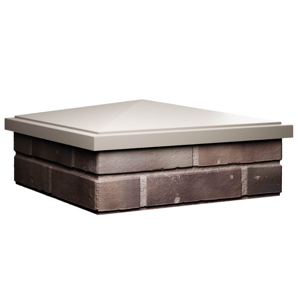 Колпак Zking БонаМоно Бежевый на столб 2х2 кирпича (515х515, 530х530мм)